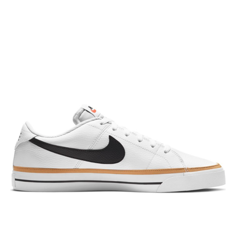 nike court legacy white black desert ochre