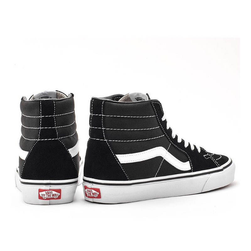 vans high black white