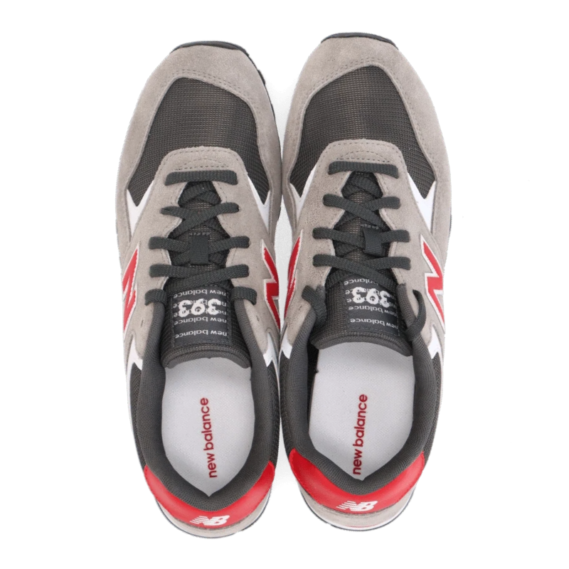 new balance gray and red