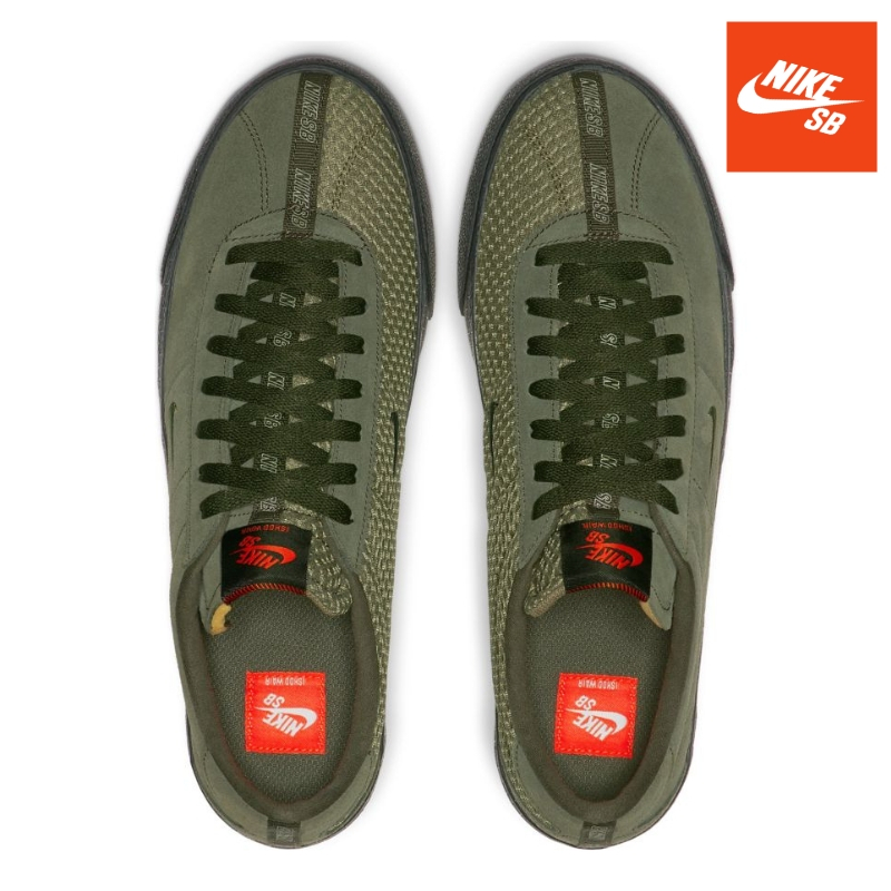 Кеды Nike SB Zoom Bruin ISO CN8827-300 (sequoia-medium olive-safety orange)