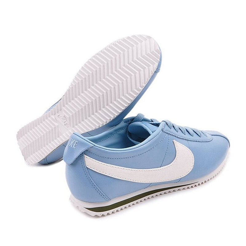 Nike cortez leather blu on sale