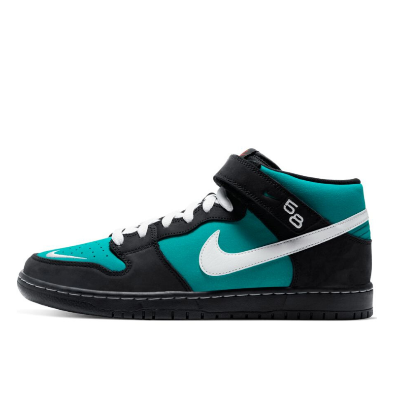 Nike SB Dunk Mid Pro ISO CV5474 001 black white black fresh water