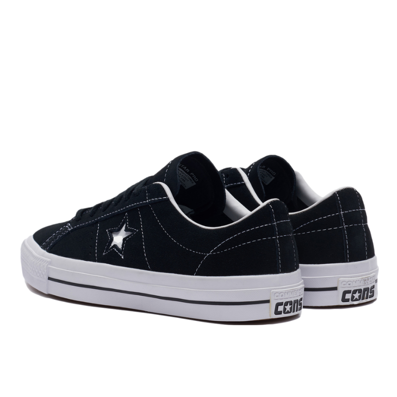 converse one star pro black white