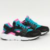 Кроссовки детские женские Nike Huarache Run GS 654280-005 (black-white-pink blast)