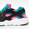 Кроссовки детские женские Nike Huarache Run GS 654280-005 (black-white-pink blast)