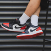 Кроссовки Jordan Air Jordan 1 Low "Bred Toe" 553558-161 (white-black-varsity red)