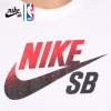 Футболка Nike SB Dry Dfct Logo NBA Tee BV7433-101 (white-black-university red)