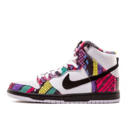 Кеды Nike SB Dunk High Premium "Huxtable" 313171-101 (white-black)