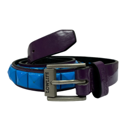 Ремень Lowlife Single Stud LL519 (purple-3dblue)