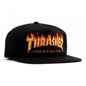 Кепка Thrasher Flame Embroidered Snapback 3131408 (black)