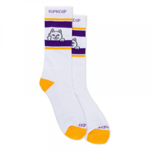 Носки Ripndip Peeking Nermal Socks RND10291 (purple & gold)