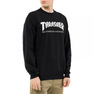 Толстовка Thrasher Skate Mag Crewneck 312002 (black)