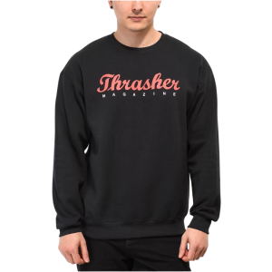 Толстовка Thrasher Script Crew 312726 (black)