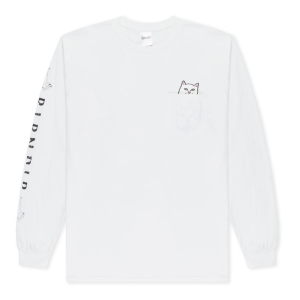 Лонгслив Ripndip Lord Nermal Pocket Ls RND0427 (white)