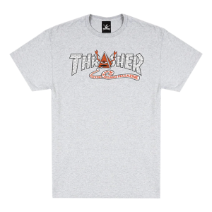 Футболка Thrasher X Toy Machine Pyramid 311624-agry (ash grey)