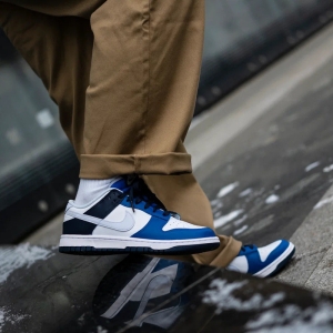 Кроссовки Nike Dunk Low FQ8826-100 (white-football grey-game royal)