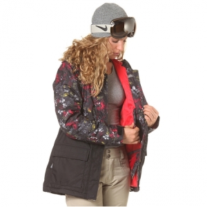 Куртка женская горнолыжная NIKE Shasta Print 558979-010 (blk-blk)