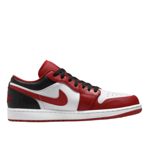 Кроссовки Jordan Air Jordan 1 Low Reverse Black Toe 553558-163 (white-gym red-black)