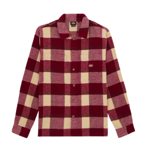 Рубашка Dickies Plaid Coaling LS DK0A4XZZK741 (tibetan red)