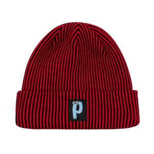 Шапка Postaments Stripes pst-bean-strps-blkred-24 (black-red)