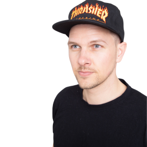 Кепка Thrasher Flame Embroidered Snapback 3131408 (black)