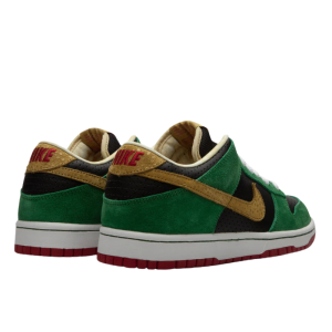 Кеды Nike SB Dunk Low Premium "Miller High Life" 313170-008 (black-metallic gold-pine green)