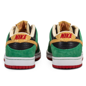 Кеды Nike SB Dunk Low Premium "Miller High Life" 313170-008 (black-metallic gold-pine green)