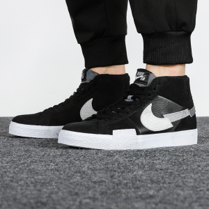Кеды Nike SB Zoom Blazer Mid Premium DA8854-001 (black-white-wolf grey)