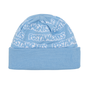 Шапка Postaments Wordz pst-bean-wrdz-skbluwht-24 (sky blue-white)