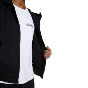 Куртка Dickies Duck Canvas Hooded Unlined Jacket DK0A4YQLC401 (stone washed black)