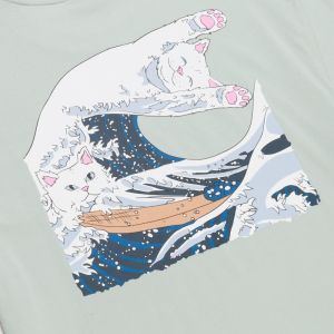 Футболка Ripndip Great Wave Tee RNDSPR25155 (sage grey)
