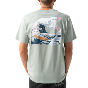 Футболка Ripndip Great Wave Tee RNDSPR25155 (sage grey)