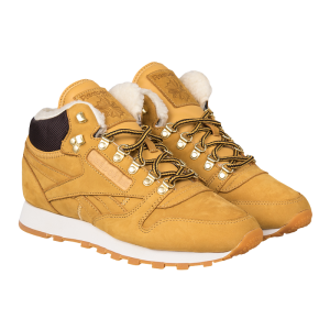 Кроссовки Reebok Classic Leather Mid Sherpa V70679 (golden wheat-brown-white)