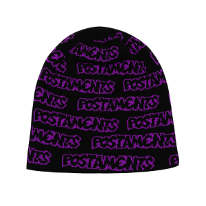 Шапка Postaments Wordz pst-bean-wrdz-blkvio-24 (black-violet)