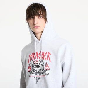 Худи Thrasher X Toy Machine Monster-Gram 315043 (ash grey)