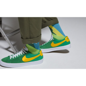 Кеды Nike SB Zoom Blazer Low Pro GT DC7695-300 (lucky green-university gold)