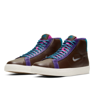 Кеды Nike SB Zoom Blazer Mid Premium CU5283-201 (baroque brown-white-green)