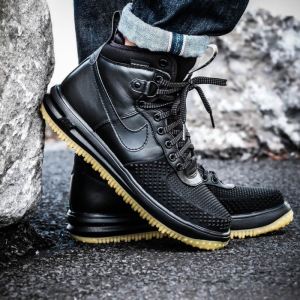 Кроссовки Nike Lunar Force 1 Duckboot 805899-003 (black-black-metallic silver)