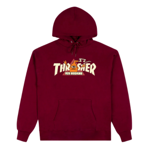 Худи Thrasher X Toy Machine Vortex 315045 (maroon)
