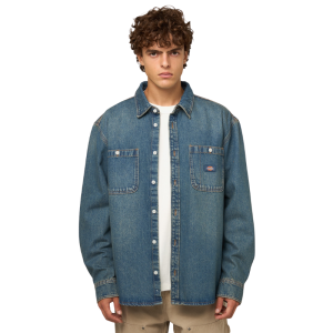 Рубашка Dickies Mechanic Denim Shirt LS DK0A87PXL231 (khaki tinted blue)