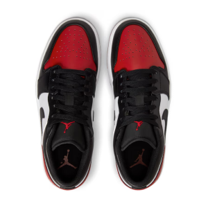 Кроссовки Jordan Air Jordan 1 Low "Bred Toe" 553558-161 (white-black-varsity red)