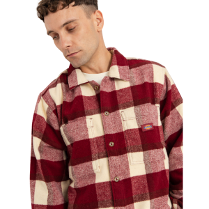 Рубашка Dickies Plaid Coaling LS DK0A4XZZK741 (tibetan red)