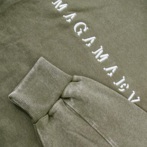 Худи Magamaev Acid Wash Script Hoodie maga24-acidw-khk (khaki)