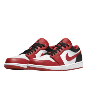 Кроссовки Jordan Air Jordan 1 Low Reverse Black Toe 553558-163 (white-gym red-black)