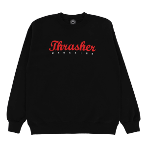 Толстовка Thrasher Script Crew 312726 (black)