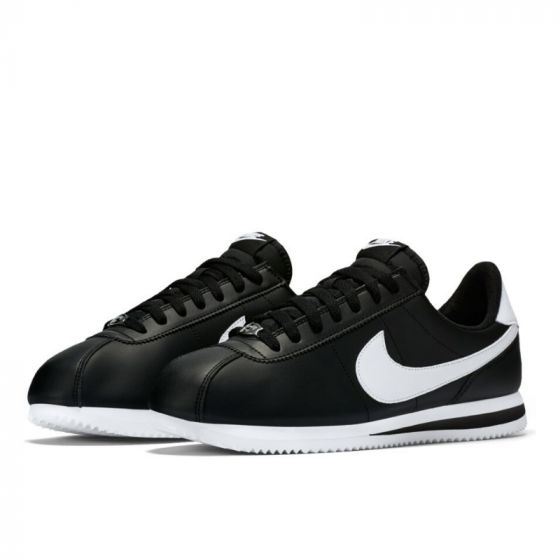 Кроссовки Nike Cortez Basic Leather 819719-012 (black-white-metallic silver)
