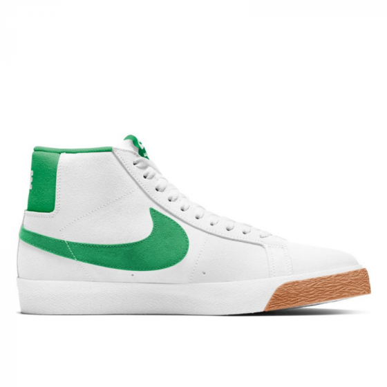 Кеды Nike SB Zoom Blazer Mid 864349-106 (white-lucky green)
