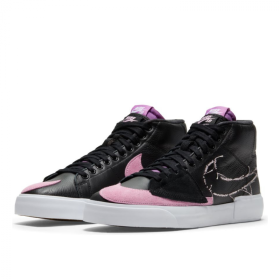 Кеды Nike SB Zoom Blazer Mid Edge L DA2189-002 (black-pink rise-white)