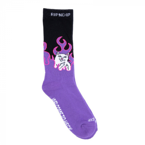Носки Ripndip Welcome To Heck Socks RND8141 (black purple)
