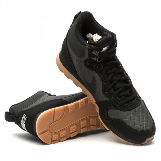 Кроссовки Nike MD Runner 2 Mid Premium 844864-006 (black-black-gum light brown)